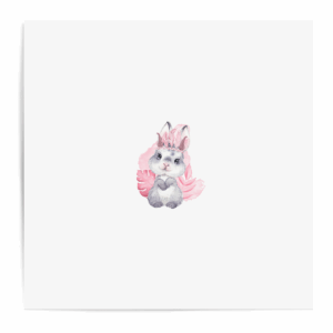 Baby animal's rose - Panneau central - Lapin