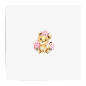 Baby animal's rose - Panneau central - Lionceau