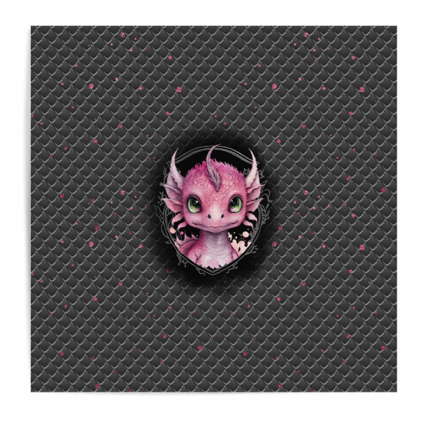 Dragon dark - Panneau central - Rose
