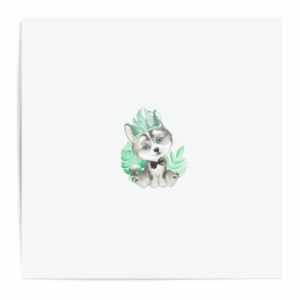 Baby animal's vert - Panneau central - Loup