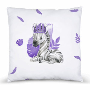 Baby animal's violet - Panneau remplis/coussin - Zèbre