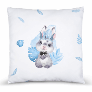 Baby animal's bleu - Panneau remplis/coussin - Lapin