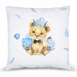 Baby animal's bleu - Panneau remplis/coussin - Lionceau