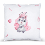 Baby animal's rose - Panneau remplis/coussin - Lapin