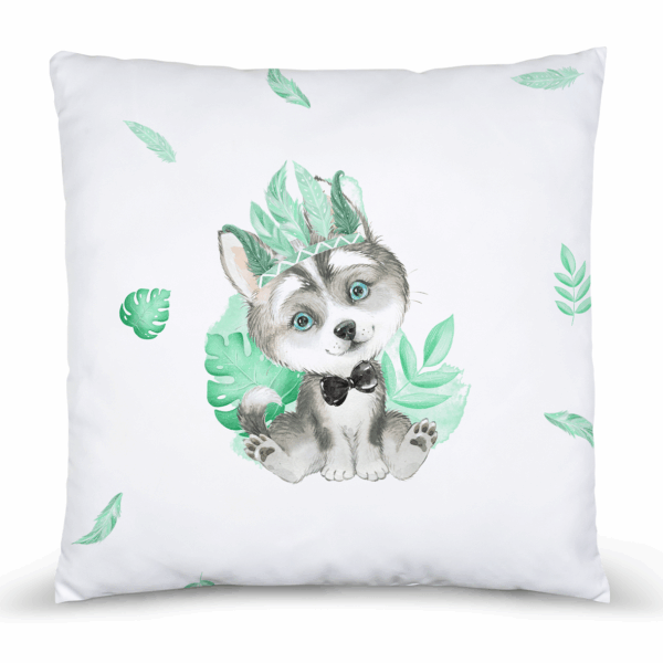 Baby animal's vert - Panneau remplis/coussin - Loup