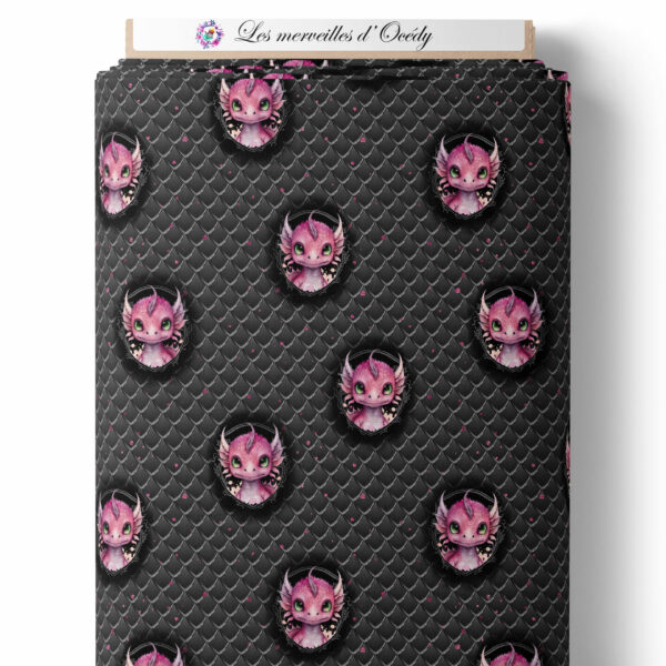 Dragon dark - Dragon sur laize - Rose
