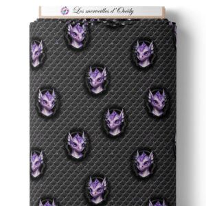 Dragon dark - Dragon sur laize - Violet