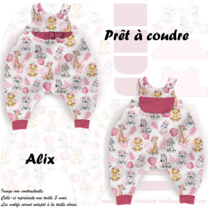Baby animal's rose - Prêt à coudre Alix
