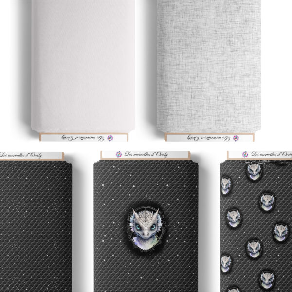 Dragon dark - Effet lin gris clair – Image 2
