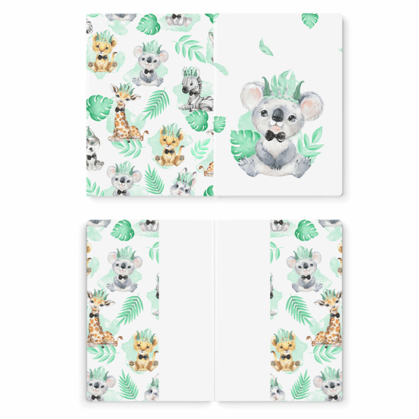 Baby animal's vert - Prêt à coudre protège carnet de santé - Koala – Image 2