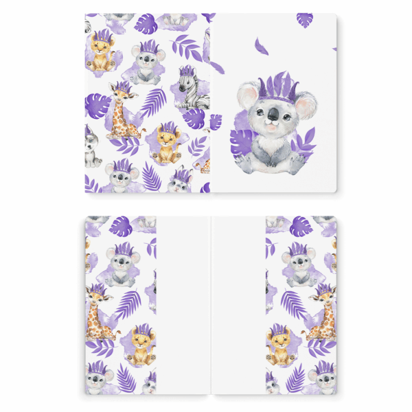 Baby animal's violet - Prêt à coudre protège carnet de santé - Koala – Image 2