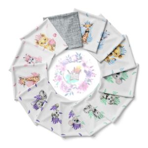Baby animal's - Panneau cotons/lingettes (x12)