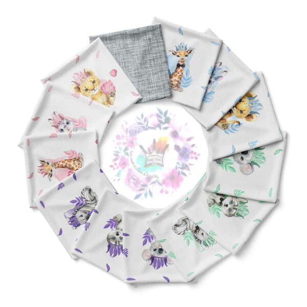 Baby animal's - Panneau cotons/lingettes (x12)