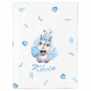 Baby animal's bleu - Panneau couverture - Lapin