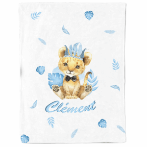 Baby animal's bleu - Panneau couverture - Lionceau
