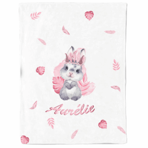 Baby animal's rose - Panneau couverture - Lapin