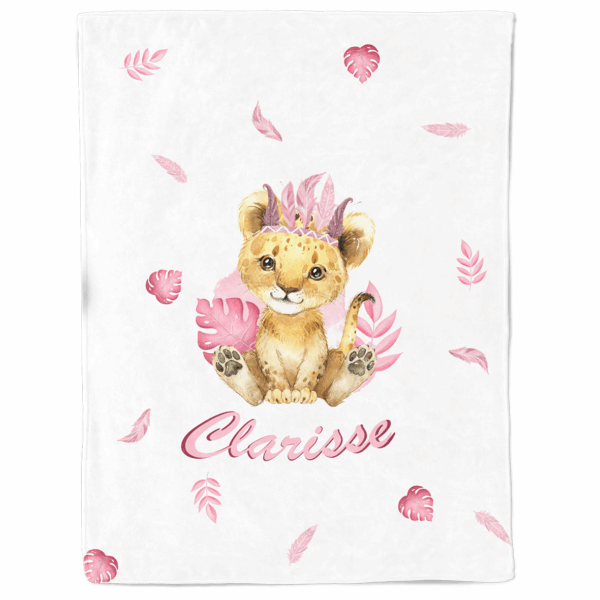 Baby animal's rose - Panneau couverture - Lionceau