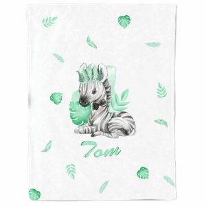 Baby animal's vert - Panneau couverture - Zèbre