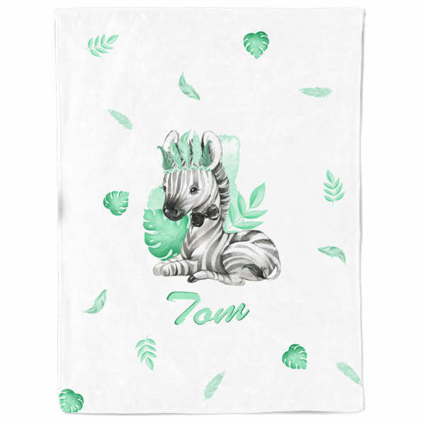 Baby animal's vert - Panneau couverture - Zèbre