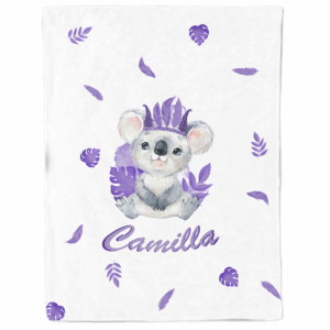 Baby animal's violet - Panneau couverture - Koala