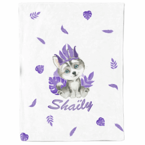 Baby animal's violet - Panneau couverture - Loup