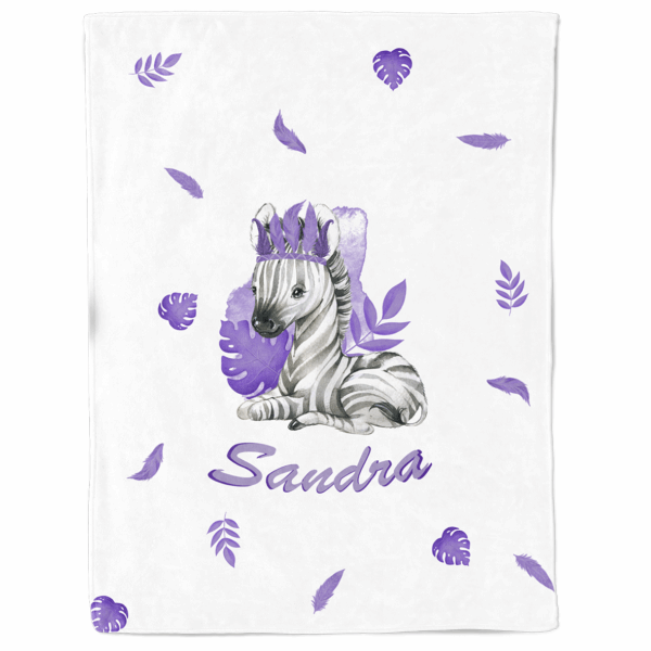 Baby animal's violet - Panneau couverture - Zèbre