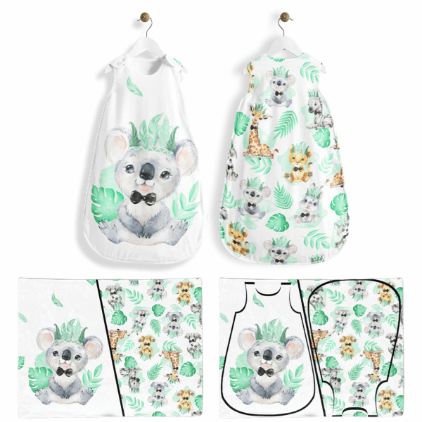 Baby animal's vert - Panneau pour gigoteuse - Koala