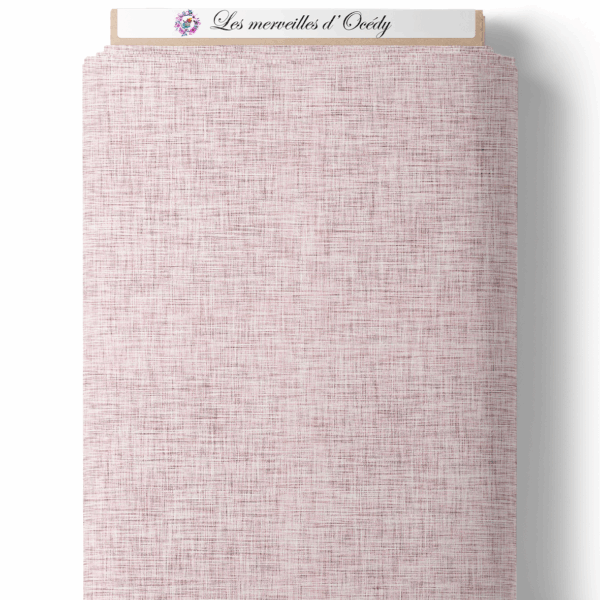 Ma petite biche fleuris - Effet lin rose clair