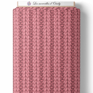 Ma petite biche fleuris - Effet laine rose