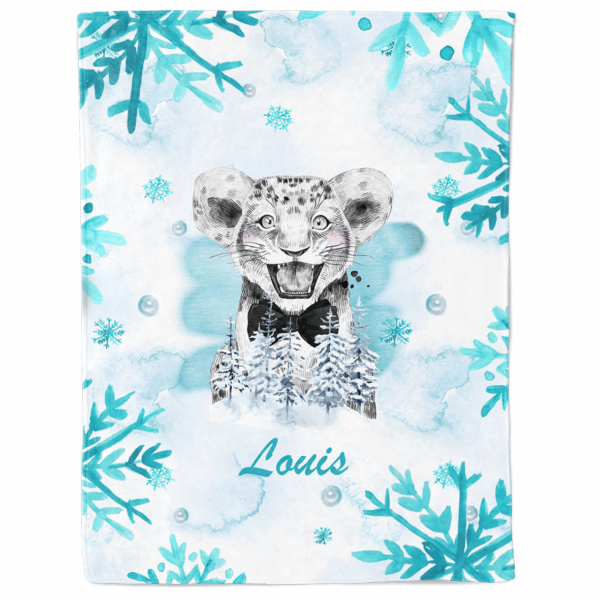 Safari Ice - Bleu boy - Panneau couverture - Lionceau
