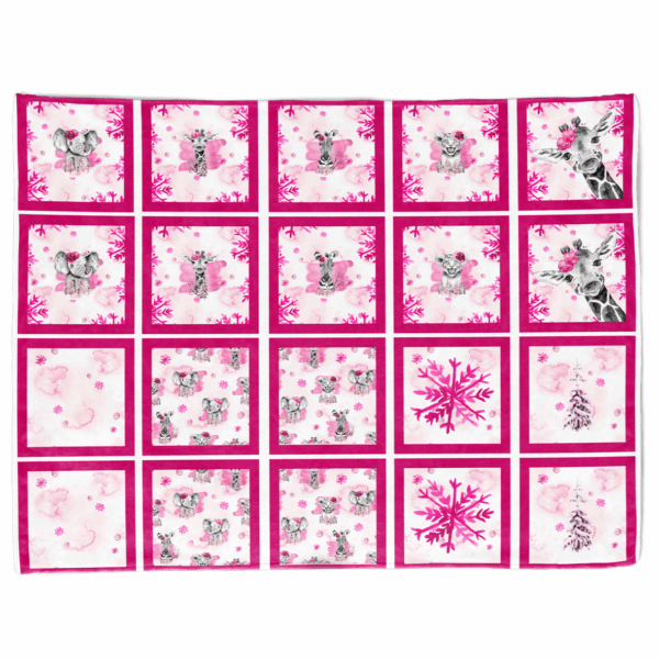 Safari Ice - Rose - Panneau cotons/lingettes (x20)