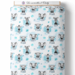 Safari Ice - Bleu boy - Animaux sur laize