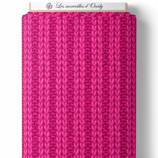 Safari Ice - Effet laine fuchsia intense