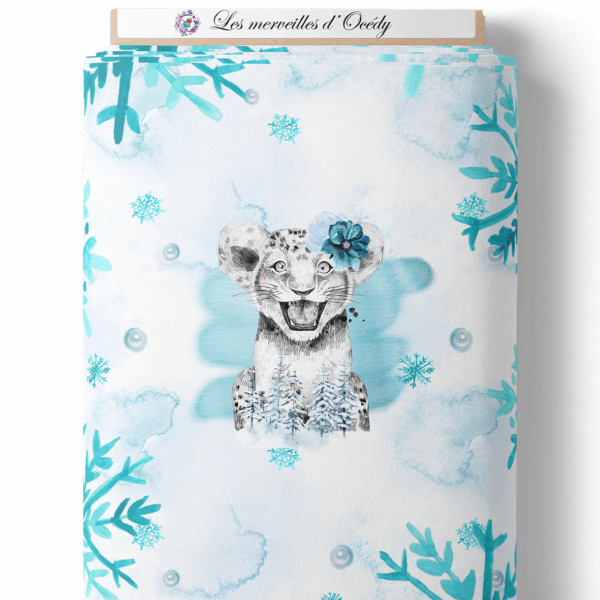 Safari Ice - Bleu girl - Panneau central - Lionceau