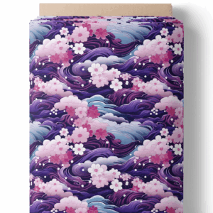 JERSEY - Fleurs de cerisier sur flots violets (STOCK)