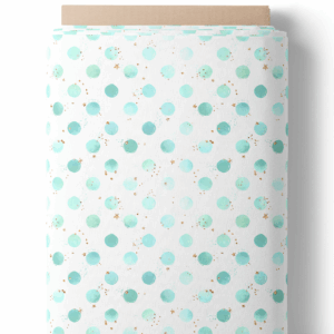 Pois dorés - Turquoise