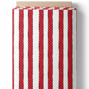 Rayures pois rouges
