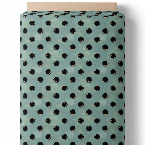 Pois noir sur fond vert
