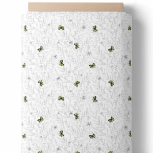 Feuillage givré et nœuds verts