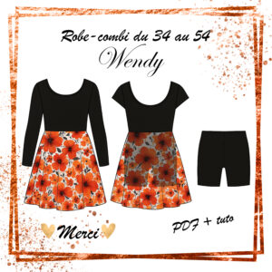 Wendy - Robe/combi - 34 aux 54 - Patron PDF