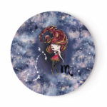 Astro girly - Scorpion - Panneau rond plein